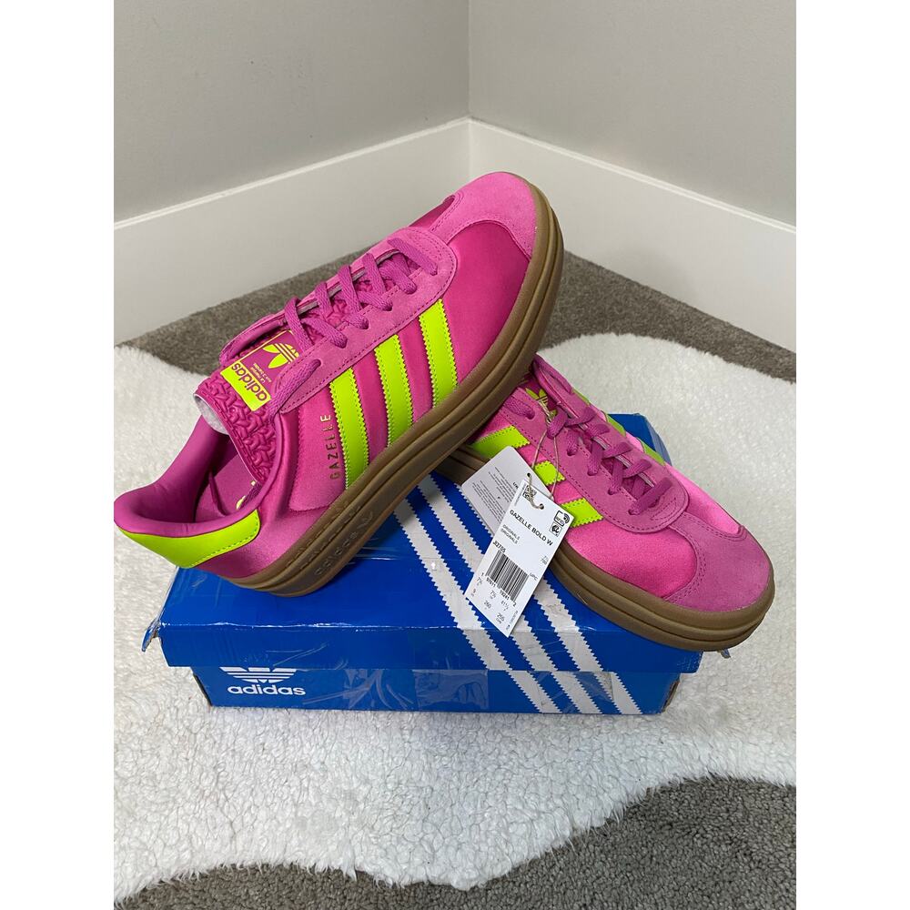 adidas Pink and Neon Green Women's Sneakers